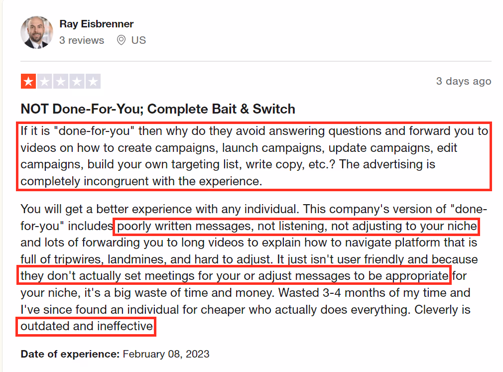 Cleverly review highlighting disadvantages