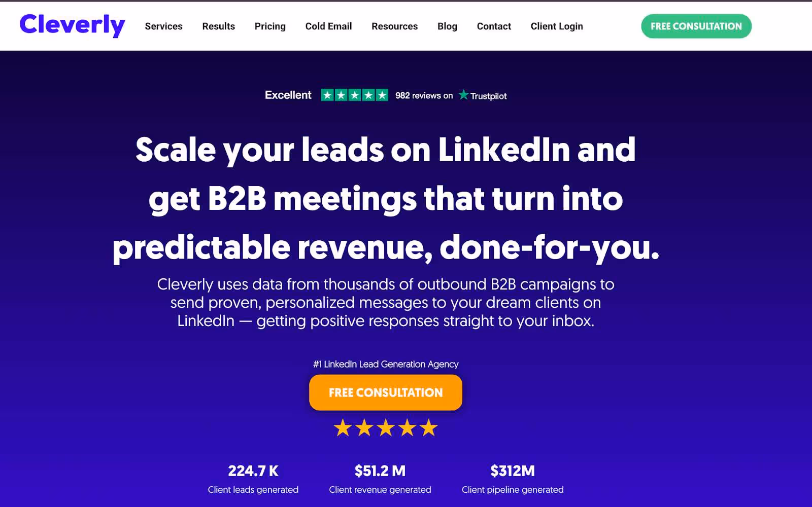 Cleverly homepage screenshot