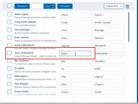 Octopus CRM editing names manually