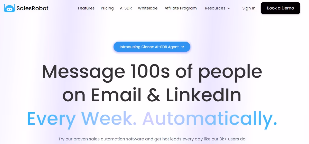 salesrobot home page