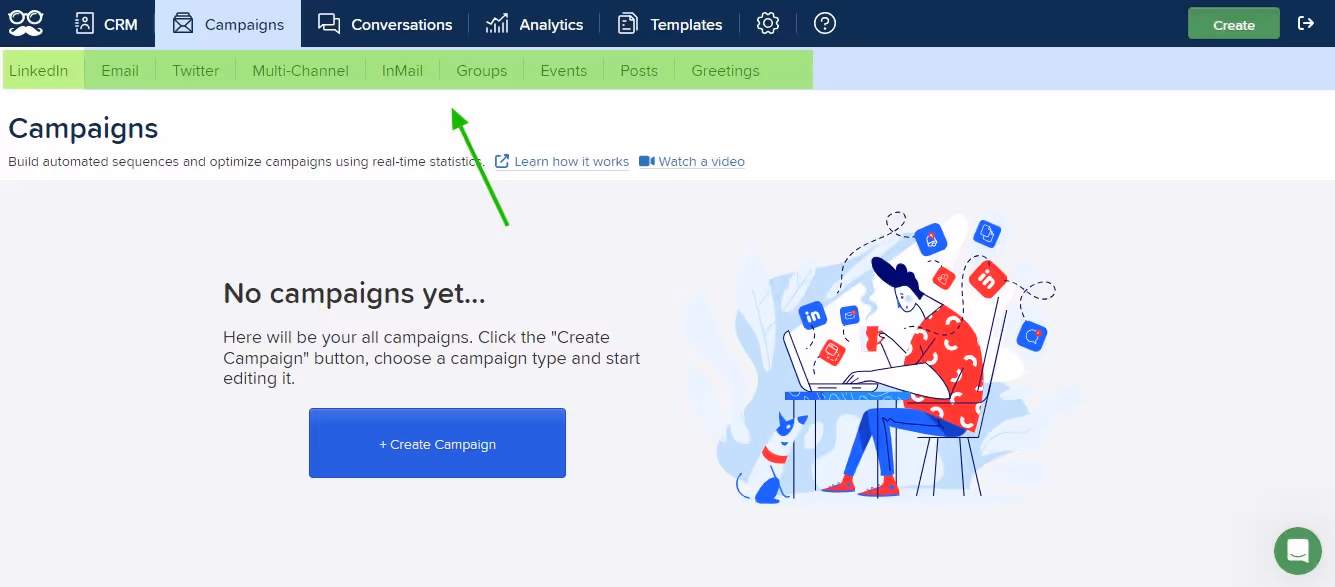 Meet Alfred campaigns page.