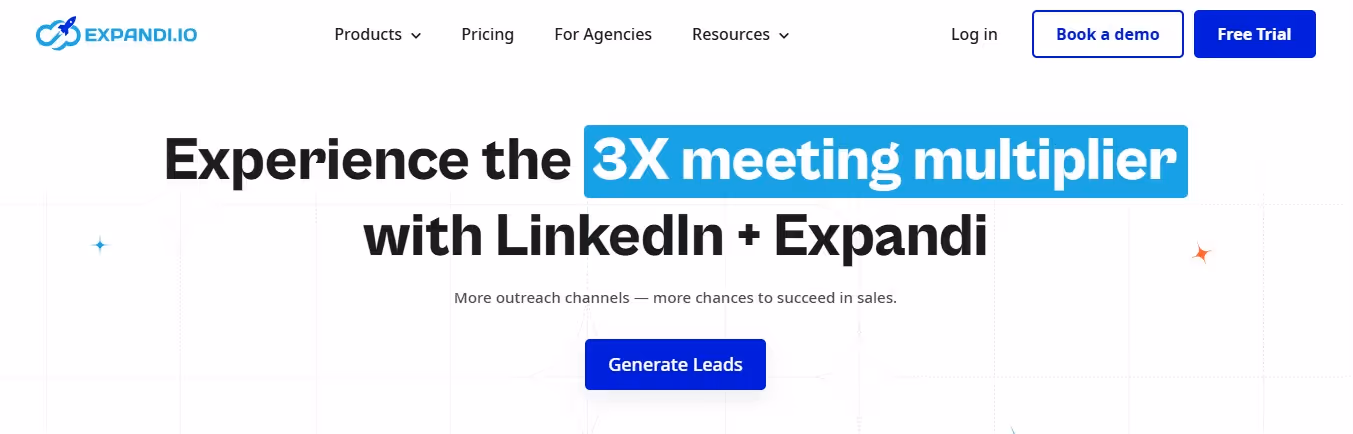 Experience the 3X meeting multiplier with LinkedIn + Expandi.