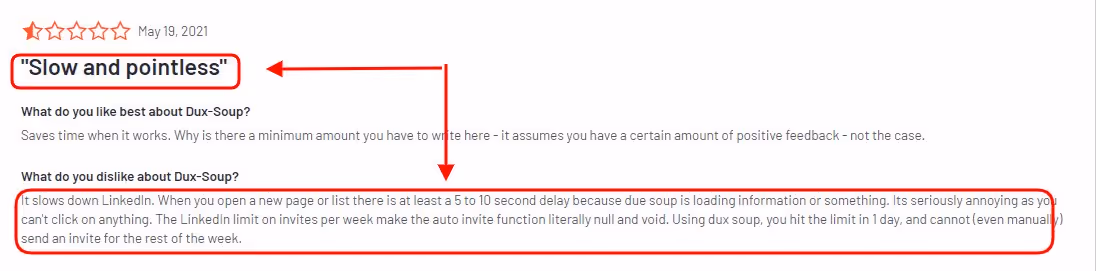 G2 review of Duxsoup