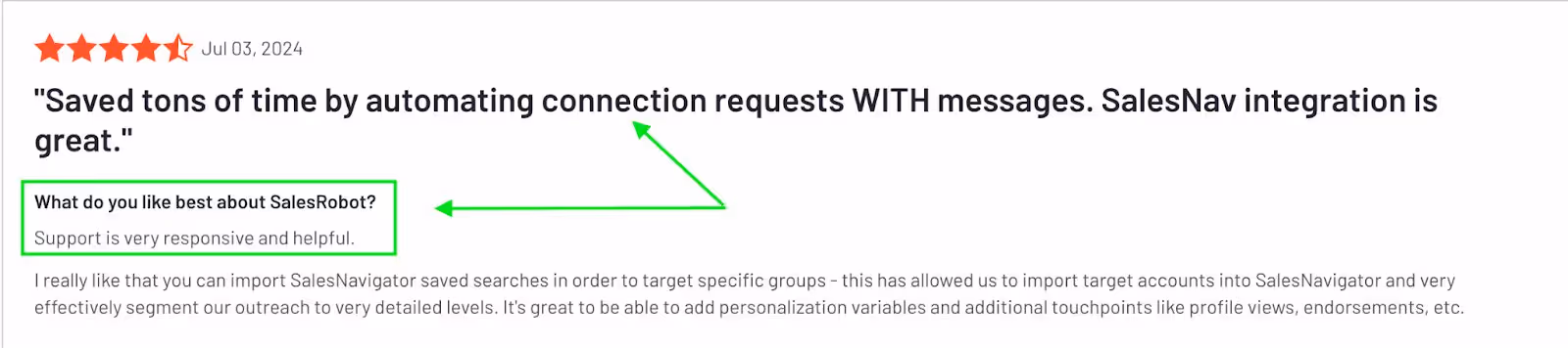 SalesRobot customer support review