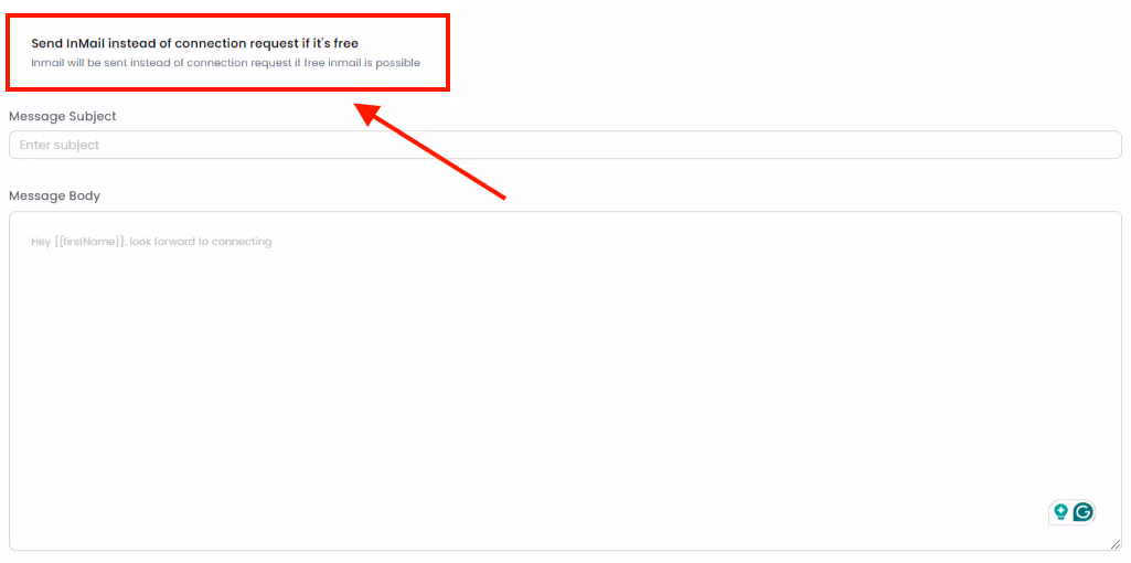 Inmail variant message
