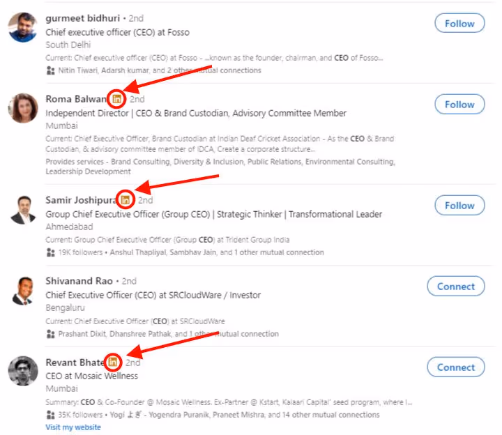 LinkedIn premium profiles