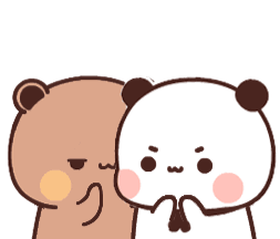 Two bears telling a secret