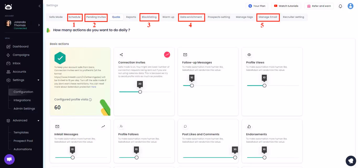 other features that Salesrobot offers. 