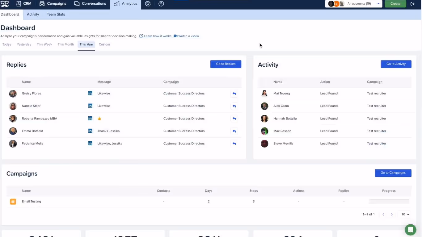 MeetAlfred dashboard