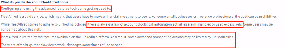 G2 review of Meet Alfred