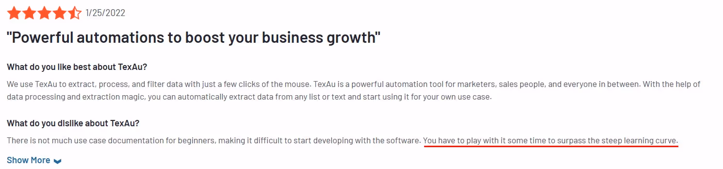 TexAu user review.