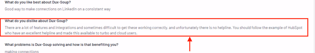 G2 review of Dux soup