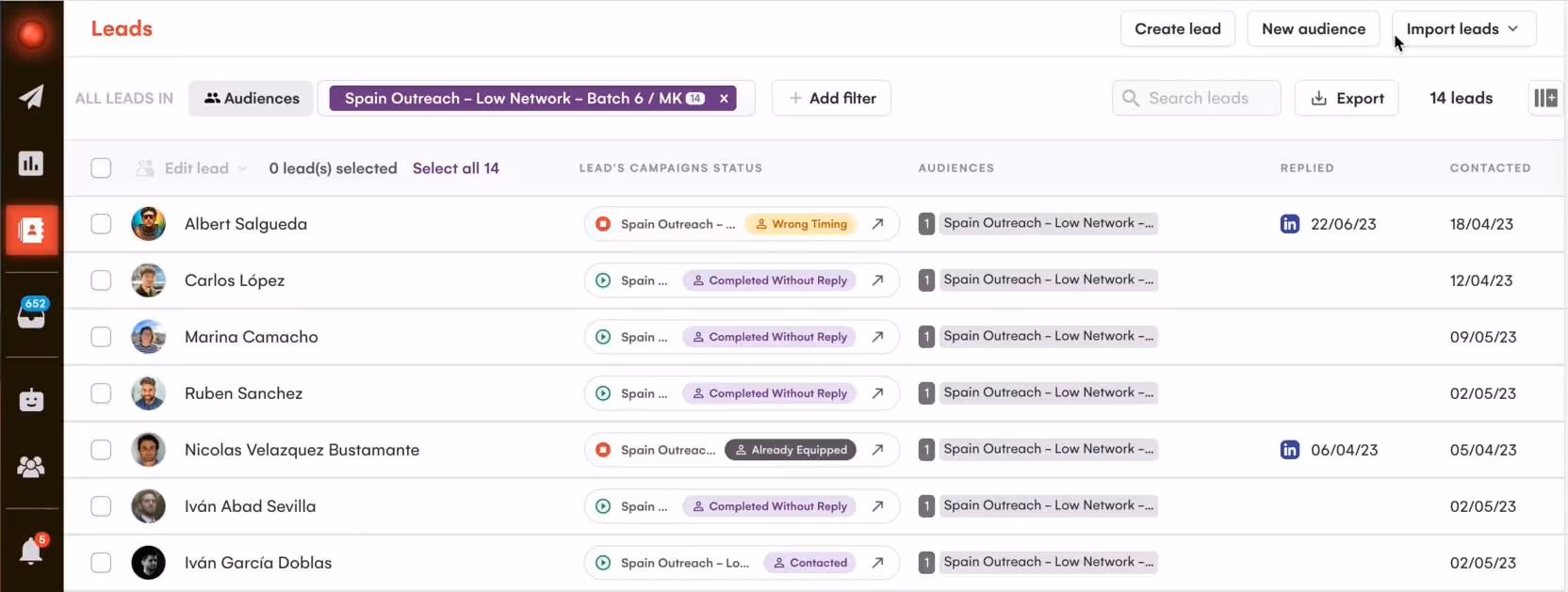 LaGrowthMachine dashboard