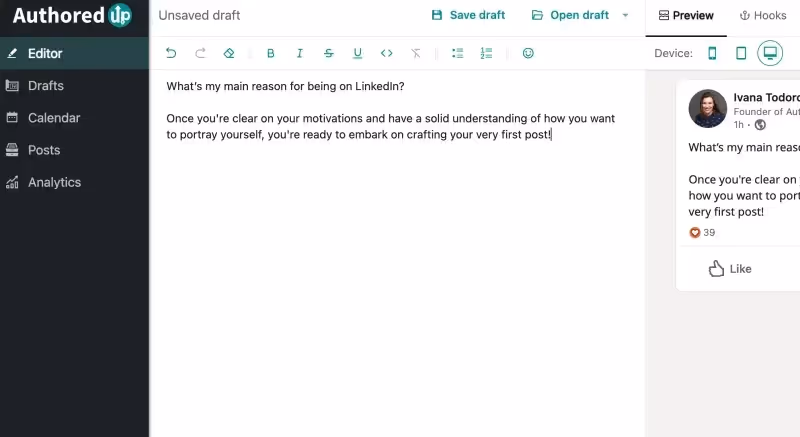 AuthoredUp Dashboard