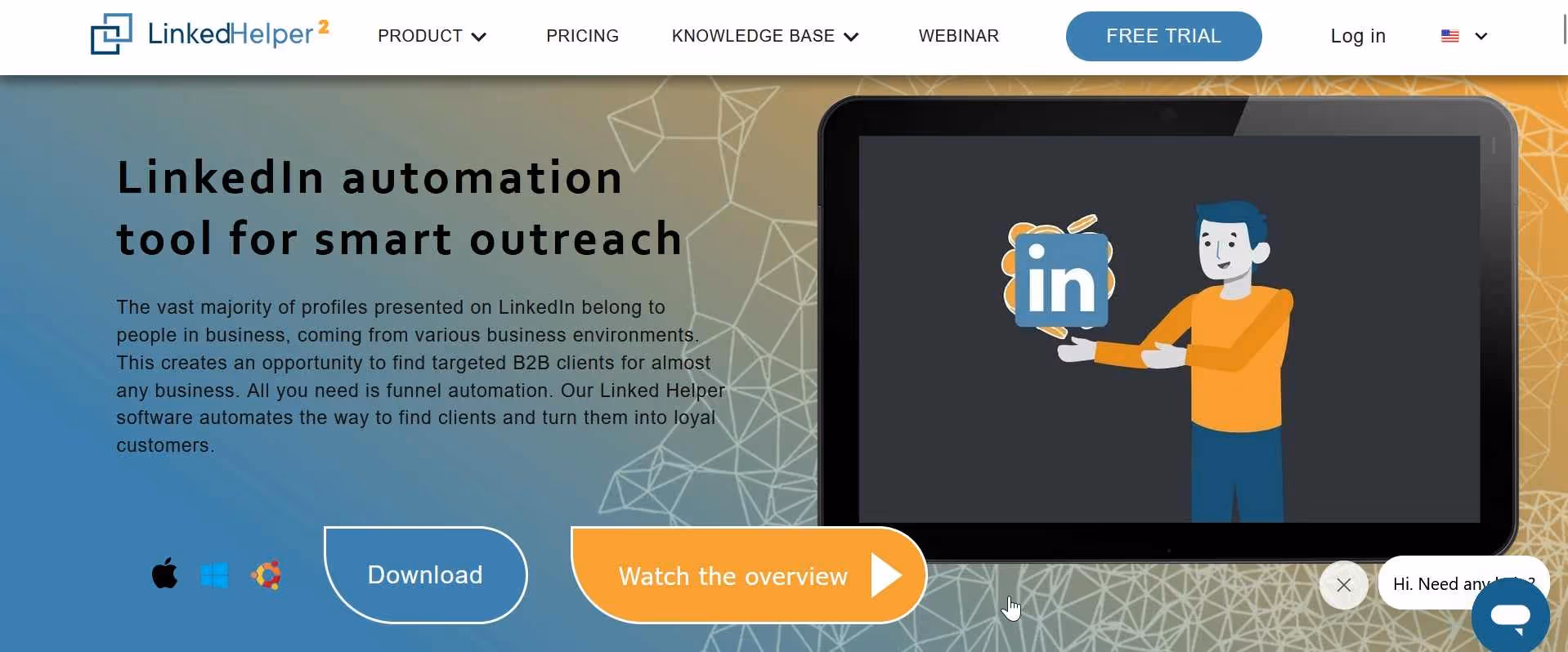 Linked Helper homepage.