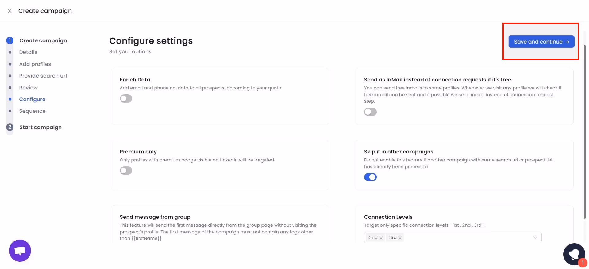 Option to turn Safe Mode on Salesrobot.