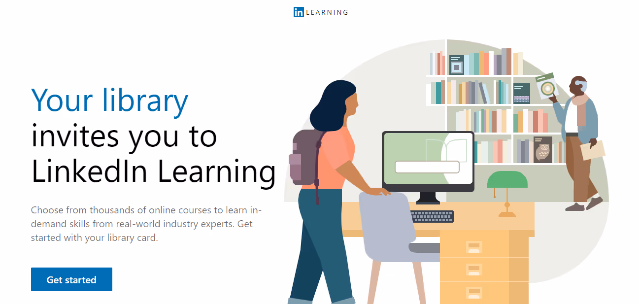 Free LinkedIn Learning option by public library