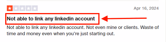 Trustpilot review of HeyReach