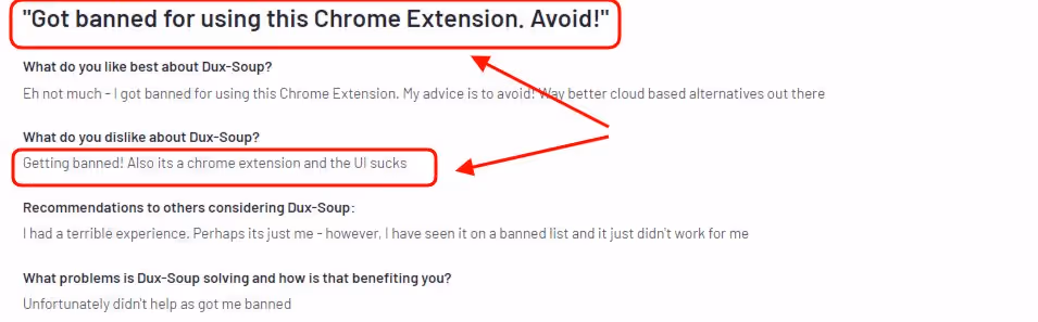G2 review of Duxsoup