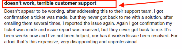 Trustpilot review of PhantomBuster