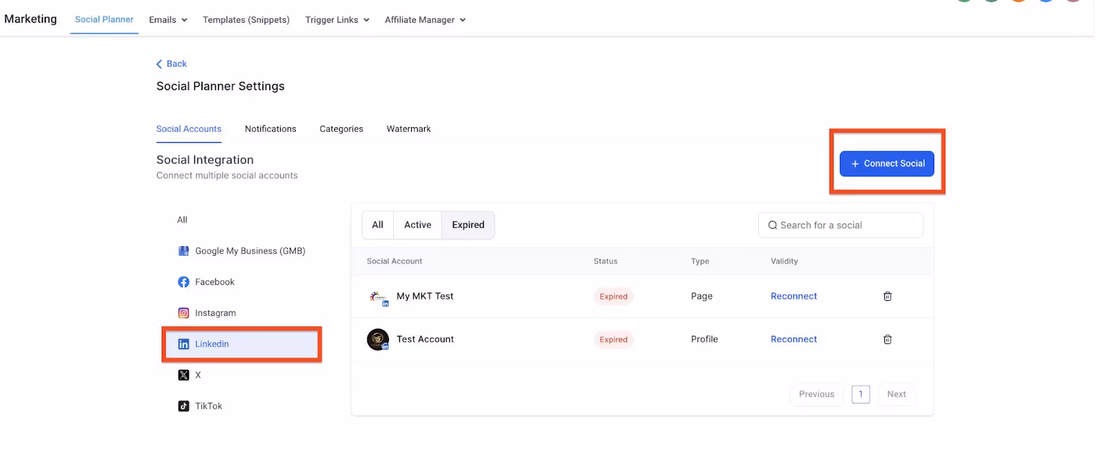 Social Planner step 3