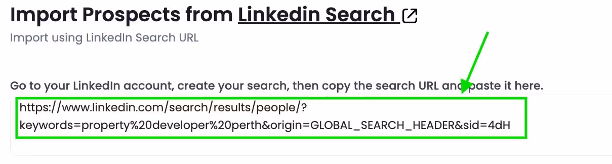 LinkedIn search campaign on SalesRobot