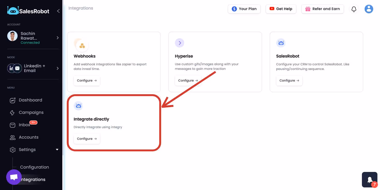 SalesRobot integration