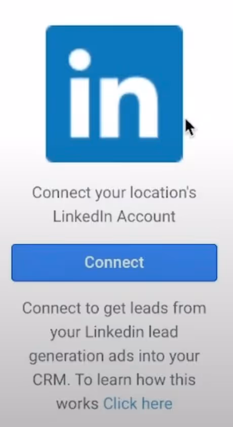LinkedIn ads via Gohighlevel - Step 2