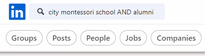 LinkedIn boolean search to filter out alumni
