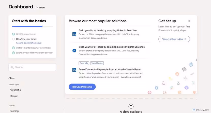 Home page of Phantom Buster