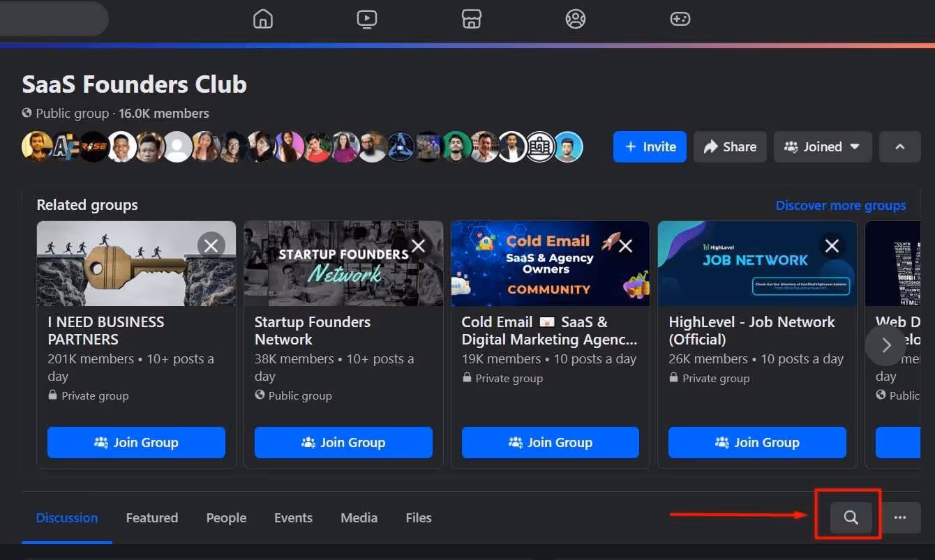 SaaS Founders Club Facebook group