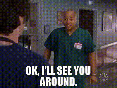 Man saying I'll see you around 