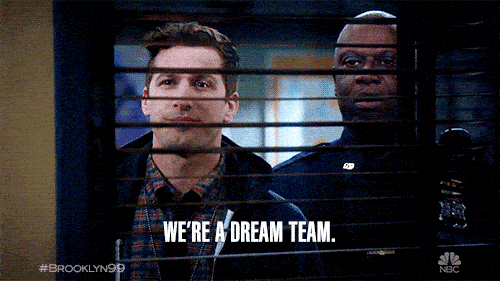 Jake and Captain Holt saying we are a dream team