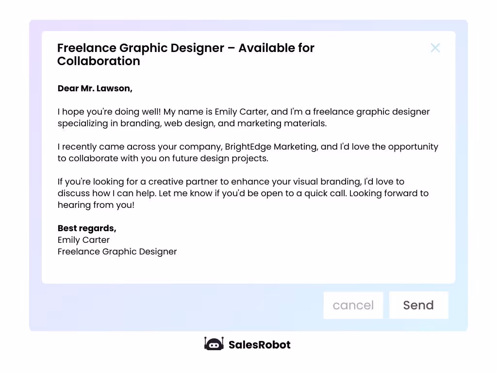 Email to Mr. Lawson from Emily Carter