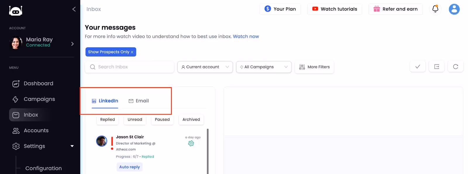 Salesrobot multichannel outreach chatbox