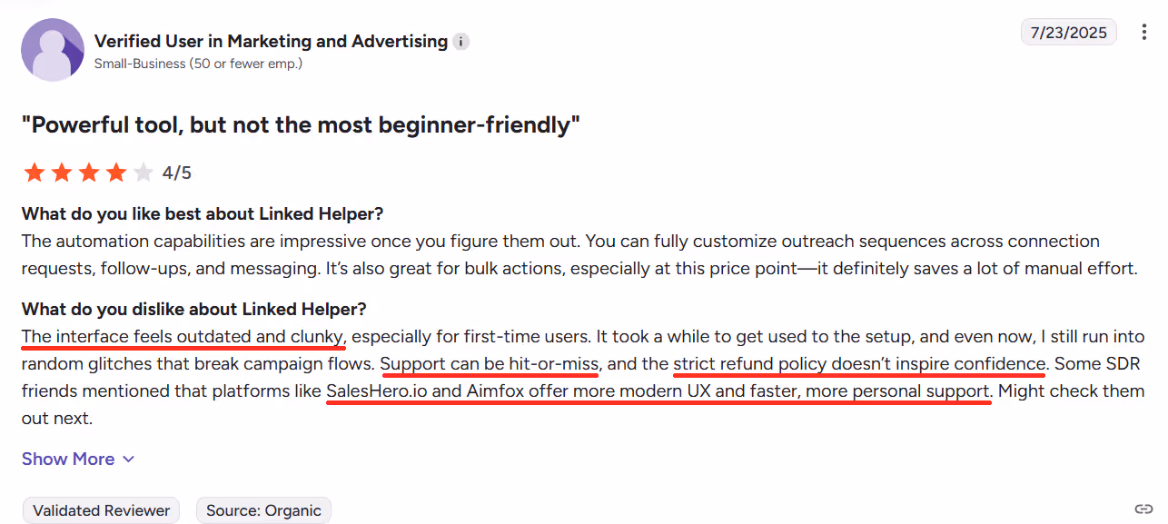 Linked Helper G2 review