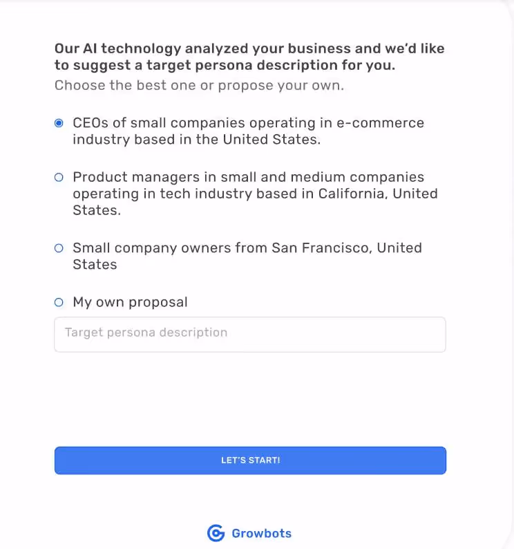 Growbots AI prospecting 