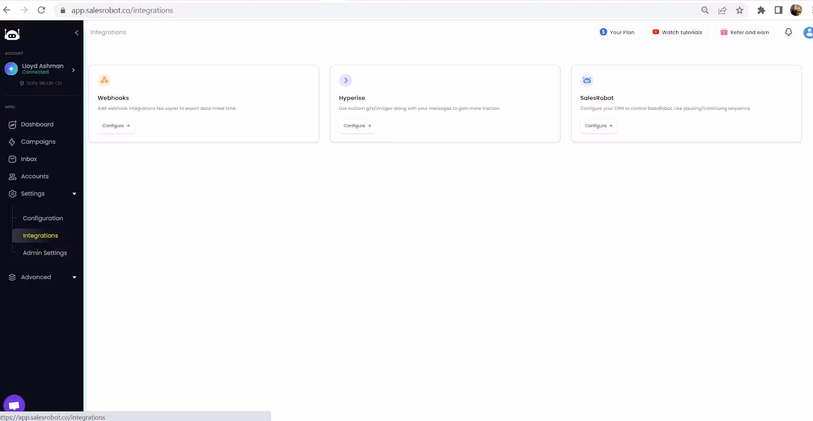 SalesRobot integration