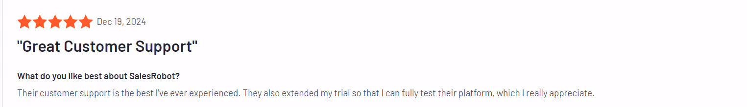 SalesRobot G2 review