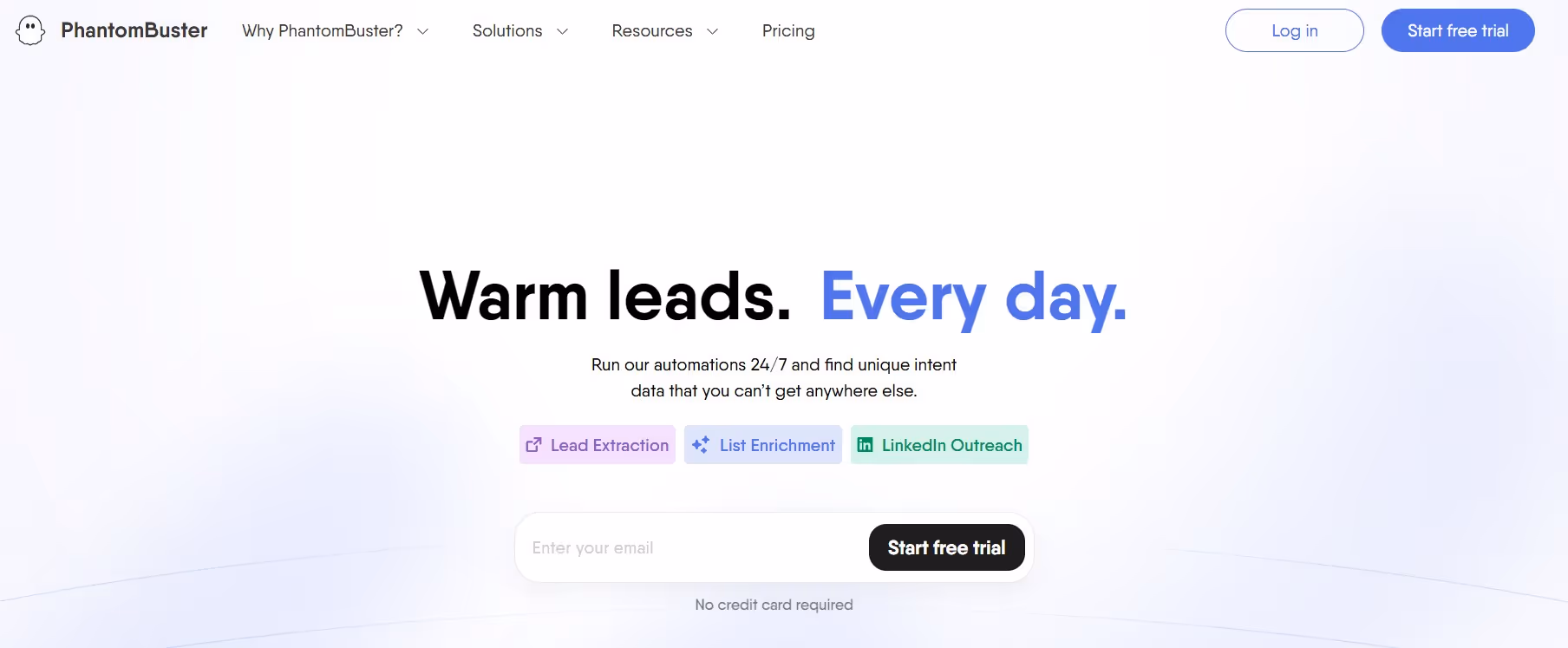 Phantombuster homepage