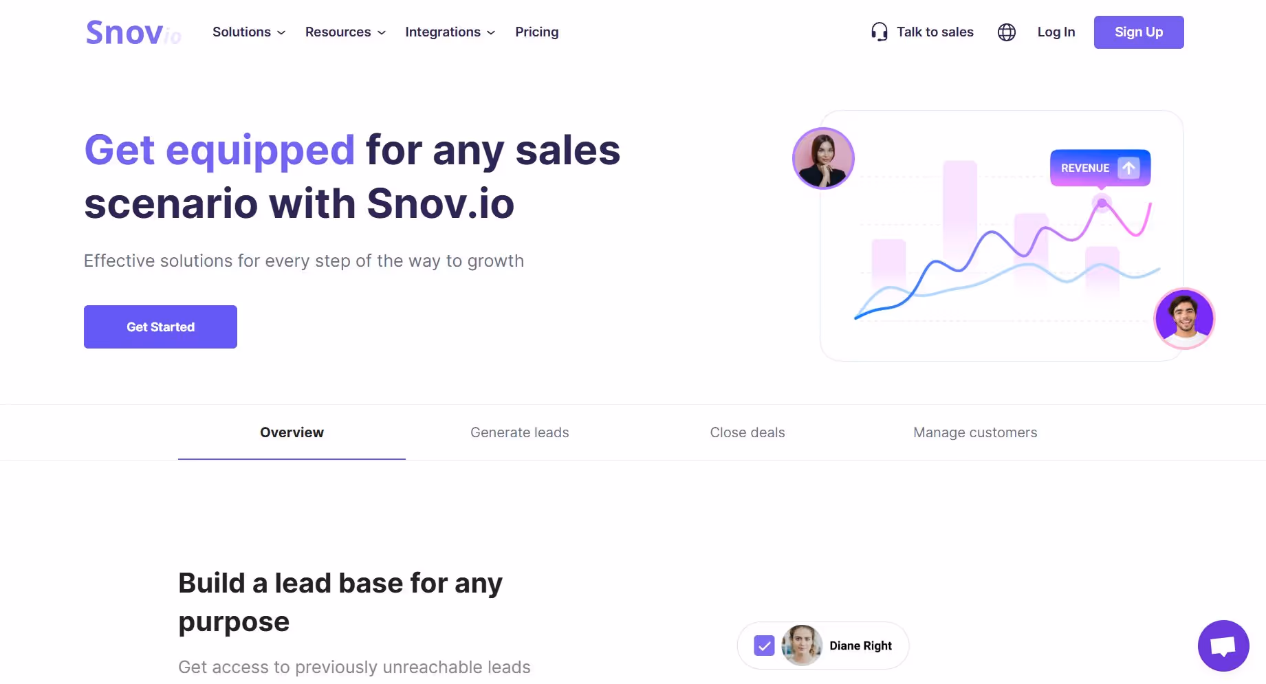 Snov.io homepage