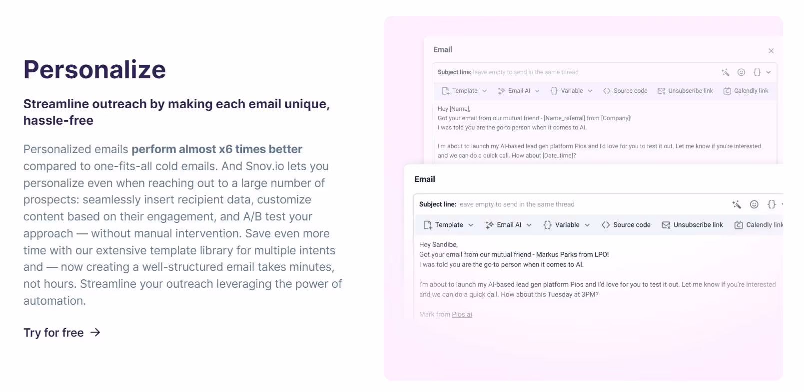 Snov.io email drip campaigns