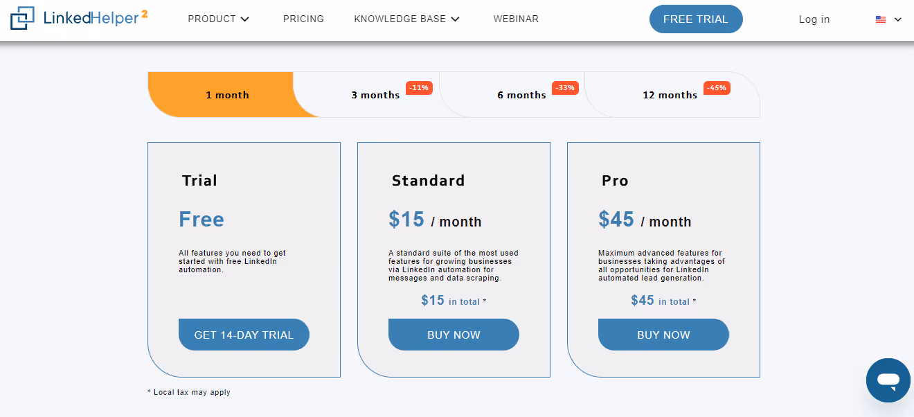 Linked Helper pricing