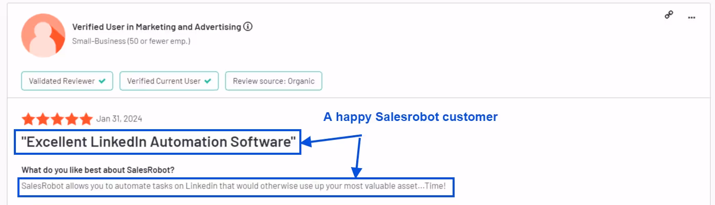 A positive review of Salesrobot