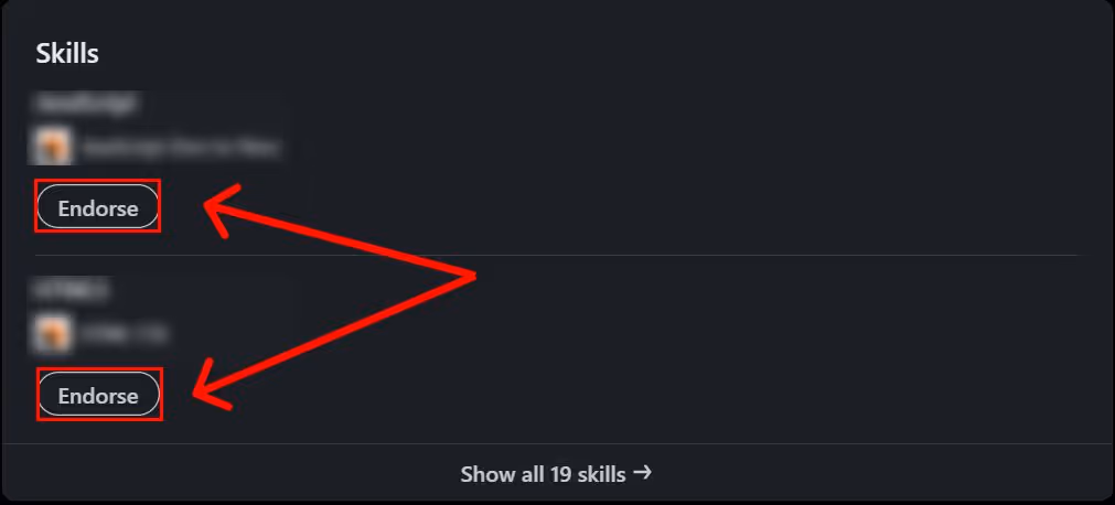 LinkedIn endorsements