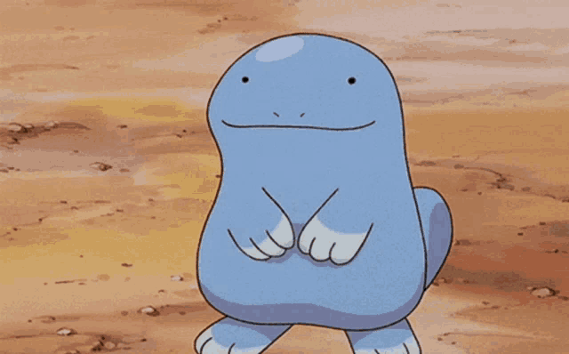 Quagsire pokemon making a poker face.