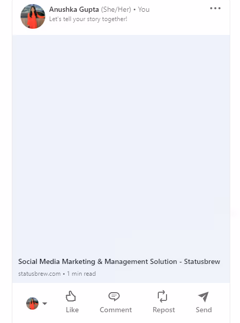 A link preview with no image to display.