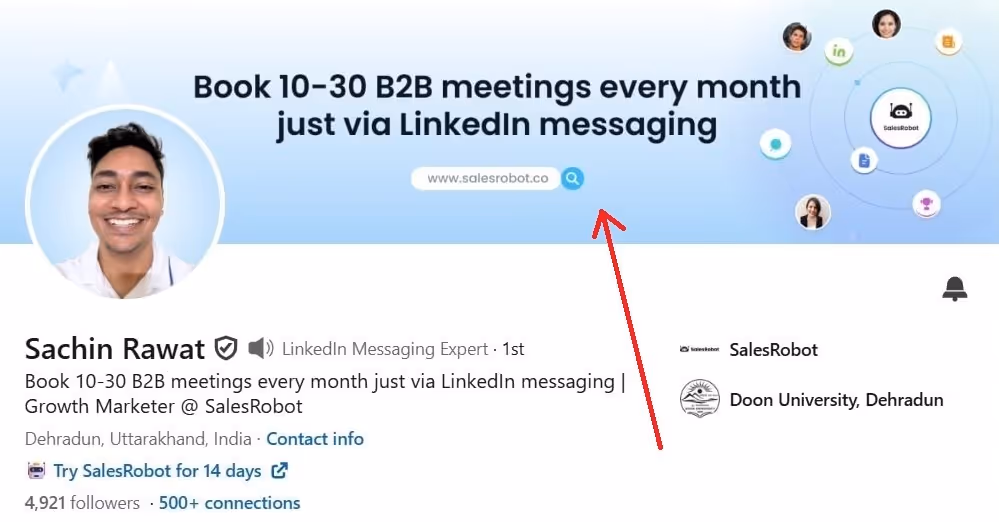 Sachin's LinkedIn profile banner