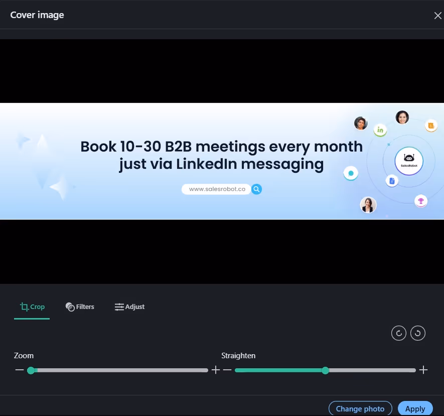 SalesRobot LinkedIn messaging banner ad