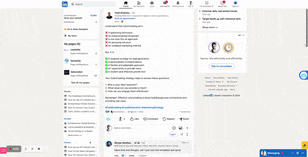 Salesrobot's auto comment feature.